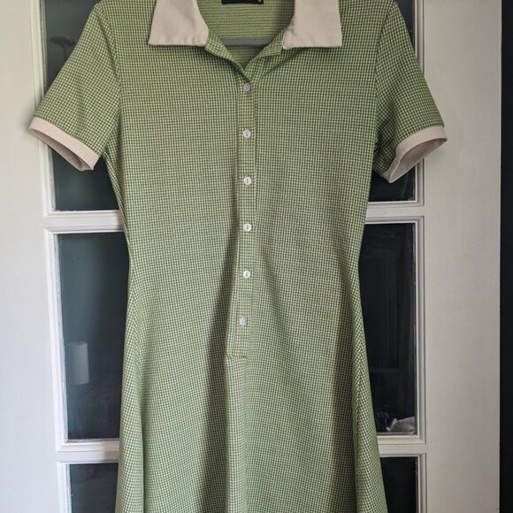 Cider Green/White Gingham Dress - Picture 4 of 4